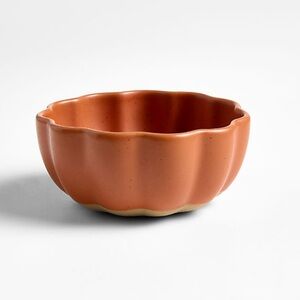 New! LIMITED EDITION Crate&Barrel Ceramic Pumpkin Bowl